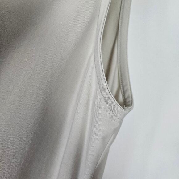 Soft Surroundings Sleeveless Stetch Knit Tunic Tank L Beige Ivory - Picture 3 of 5